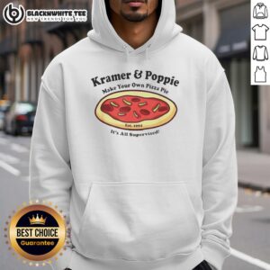 Awesome Kramer and Poppie Make Your Own Pizza Pie hoodie, Est. 1994, featuring a fun pizza design and cozy fit.