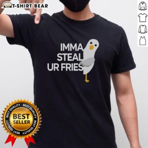 Pretty Imma Steal Ur Fries T-Shirt design featuring playful text and vibrant colors, perfect for food lovers.