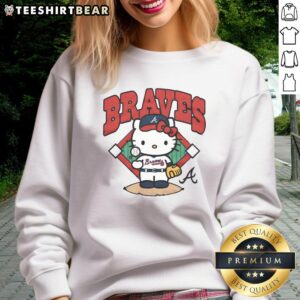 Cute Atlanta Braves Hello Kitty T-Shirt - Image 5