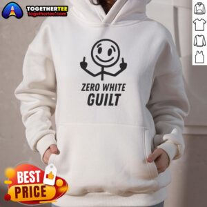 Good Zero White Guilt Middle Finger Hoodie featuring a bold design and graphic. Perfect for expressing individuality and humor.