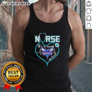 Awesome Charlotte Hornets nurse tank top with stethoscope-shaped heart design, perfect for NBA fans and healthcare workers.