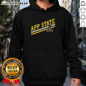 Top App State Sideline Hoodie in black with logo, perfect for fans supporting Appalachian State University.