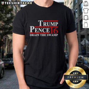 Awesome Pence 2016 Drain The Swamp T-Shirt featuring bold graphics and a patriotic design for political supporters.