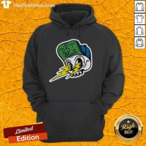 Nice DRT BKS Skull Bolts Hoodie featuring a stylish skull graphic and comfortable fit for casual wear.