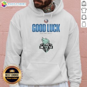 Original New York Islanders Good Luck New York Liberty Hoodie featuring team colors and logo, perfect for fans.