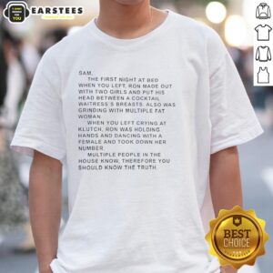 Premium Jersey Shore t-shirt featuring Sammi and Ronnie from their first night, perfect for fans of the show.