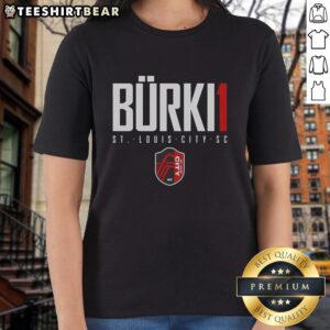 Alt Text: Premium Roman Burki St. Louis City SC Elite Ladies Tee in stylish design, perfect for fans and casual wear.