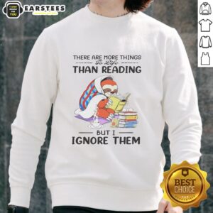 Premium Sloth Bookworm sweatshirt featuring a sloth design and the quote about life beyond reading. Perfect for book lovers!