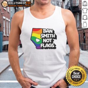 Nice Ban Smith tank top featuring political slogans by Danielle Smith, promoting a vibrant political message.