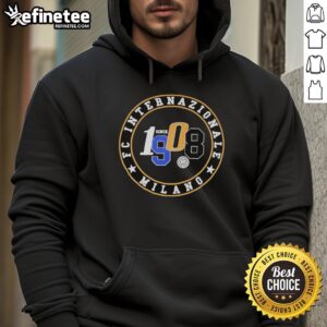 Original FC Internazionale Milano Since 1908 hoodie featuring club colors and logo, perfect for passionate fans.