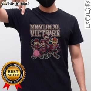 Nice Montreal Victoire Super Mario Team Ice Hockey T-Shirt featuring vibrant graphics and a cool design for fans.
