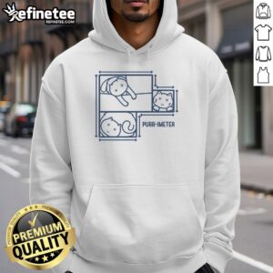 Cute Purr-Imeter Maths Cat Pun Hoodie featuring a playful cat design and math-themed graphics for cat lovers.