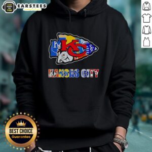 Alt Text: Original Kansas City Chiefs and Royals hoodie mashup logo, perfect for Kansas City sports fans.