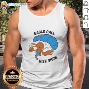 Awesome Eagle Call Rizz Show tank top featuring a bold eagle graphic, perfect for casual wear and showcasing your style.