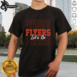 Pretty Vintage Flyers Let's Go T-Shirt featuring a retro design, perfect for casual wear and vintage style enthusiasts.