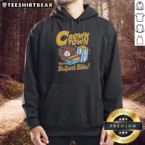 Official Crown Town Ballpark Bites Hoodie featuring vibrant design, perfect for fans and casual wear enthusiasts.