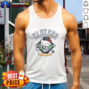 Good Hello Kitty x New York Yankees swing tank top featuring a playful design perfect for casual outings and sports fans.