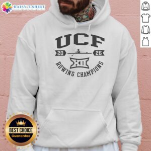 UCF Knights hoodie celebrating Big 12 2026 Rowing Champions, featuring a fun design and sporty white summit style.