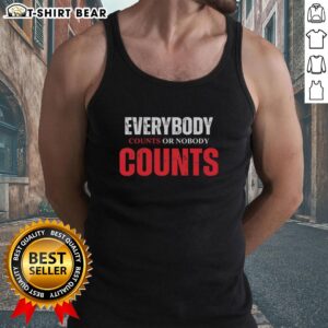 Pretty Everybody Counts or Nobody Counts Tank Top showcasing a vibrant design promoting inclusivity and unity.