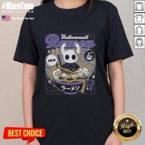 Stylish Pretty Hallownest Ramen aesthetic ladies tee featuring vibrant graphics and a comfortable fit for casual wear.