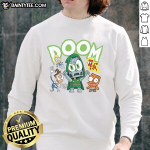 Stylish Nice Doom Generation Dr. Doom sweatshirt featuring vibrant graphics and a comfortable fit for fans.