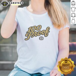 Good 100 Proof Football Kentucky Barrels ladies tee showcasing a stylish design for football fans.