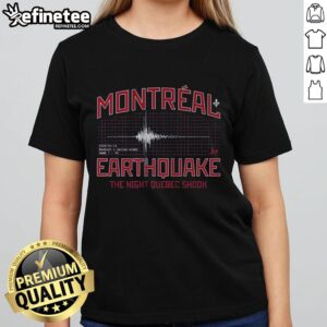 Top the Montreal Earthquake Newhooks Series Ender Ladies Tee featuring a stylish design for casual wear and earthquake enthusiasts.