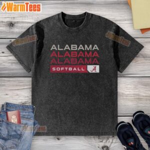 Hot Alabama Crimson Tide College Softball hype washed t-shirt in vibrant red, perfect for fans and game day attire.