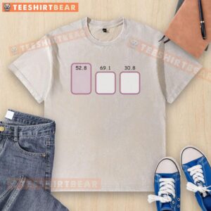 Alt Text: Premium 52.8, 69.1, and 30.8 washed t-shirt in various colors, showcasing soft fabric and comfortable fit for everyday wear.