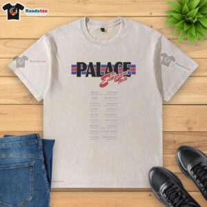 Top Palace European Tour 2026 League Stage washed t-shirt featuring vibrant colors and stylish design.