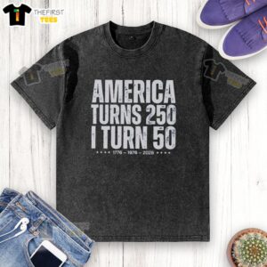 Distressed washed t-shirt celebrating Good Americas 250th anniversary and my 50th birthday in 2026.