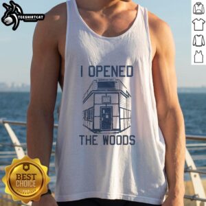 Good I Opened The Woods tank top featuring a vibrant forest design, perfect for nature lovers and casual wear.