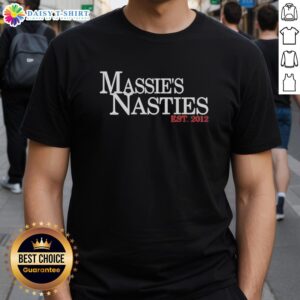 Alt Text: Premium Massie'S Masties Est 2012 T-Shirt featuring a stylish design, perfect for fans of Massie's Masties.