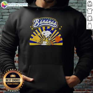 Original Snoopy Savannah Bananas baseball dog in batting stance hoodie, perfect for sports fans and dog lovers.