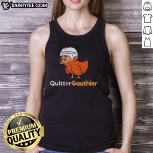 Alt Text: Stylish Nice Quitter Gauthier Duck hockey tank top featuring a vibrant design, perfect for fans and casual wear.