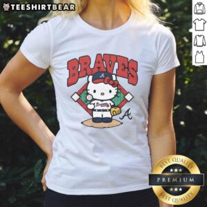 Cute Atlanta Braves Hello Kitty T-Shirt - Image 3