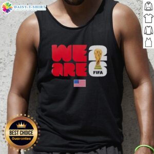Premium We Are USA X FIFA World Cup 2026 tank top featuring vibrant graphics and comfortable fit for fans.