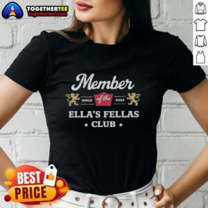 Vintage ladies tee featuring 'Good Member of the Ellas Fellas Club Since 2023' design, perfect for stylish casual wear.