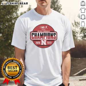 Alt Text: Good Nebraska Huskers 2026 Big Ten Softball Tournament Champions Circle Design T-Shirt featuring team colors and logo.