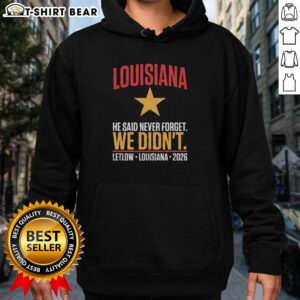 Nice Julia Letlow, Trump-endorsed Louisiana Senate primary winner 2026, wearing a campaign hoodie at a rally.
