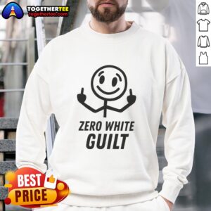 Good Zero White Guilt Middle Finger Sweatshirt in black, featuring a bold graphic design, perfect for expressing individuality.
