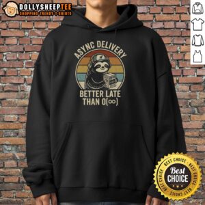 Premium Better Late Than O Hoodie in black, featuring a stylish infinity design and comfortable fit for everyday wear.