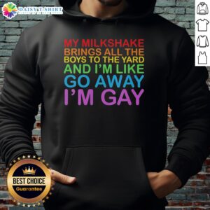 Vintage hoodie featuring 'My Milkshake Brings All The Boys' design for LGBT Pride Month celebration.