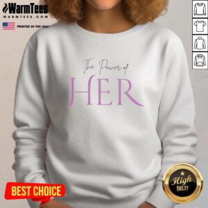 Alt Text: Premium Tyrese Maxey The Power Of Her Sweatshirt featuring bold graphics and a stylish design for fans.
