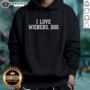 Awesome Brandon Walker I Love Wieners Dog Hoodie featuring a playful dachshund design, perfect for dog lovers.