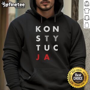 Premium Konstytucja logo hoodie displaying stylish design and high-quality fabric for comfortable wear.