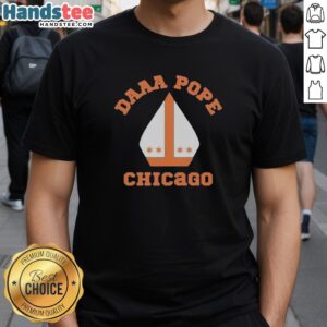 Official Mike Ditka Chicago Bears Daaa Pope Miter Hat T-Shirt featuring iconic design and team colors for fans.