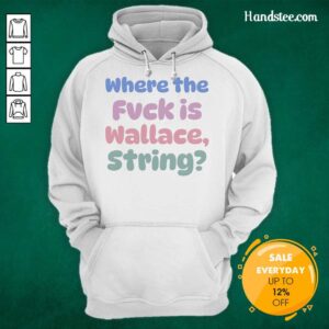 Good Where The Fvck Is Wallace String Hoodie in black, featuring a stylish design and comfortable fit for everyday wear.