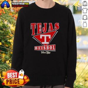 Alt Text: Awesome red Texas Rangers 2026 City Connect sweatshirt featuring team logo and stylish design for fans.