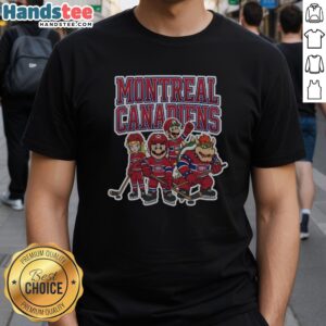 Alt Text: Nice Montreal Canadiens Super Mario Team Ice Hockey T-Shirt featuring vibrant graphics and team colors.